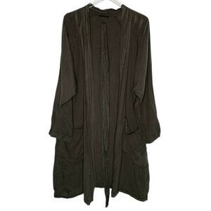 Brooklinen 100% Linen Grey Women's Robe